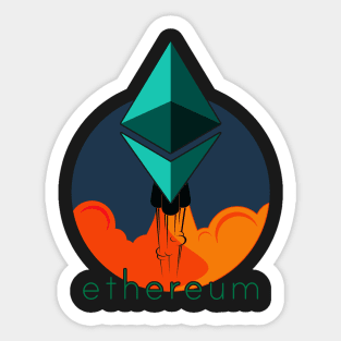 Rocket to The Moon : Ethereum Edition Sticker